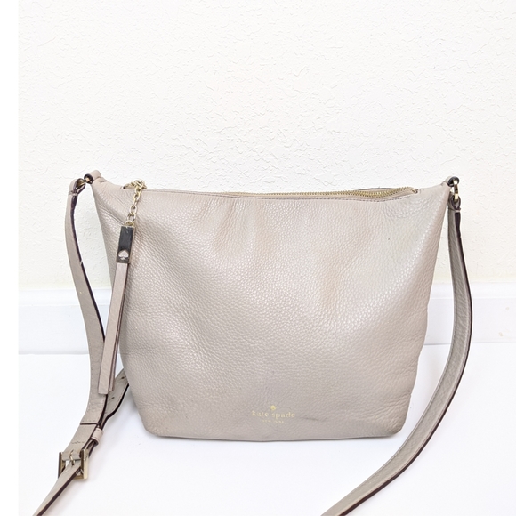 Kate Spade Sandie Street Leather Gray Crossbody - Picture 2 of 8
